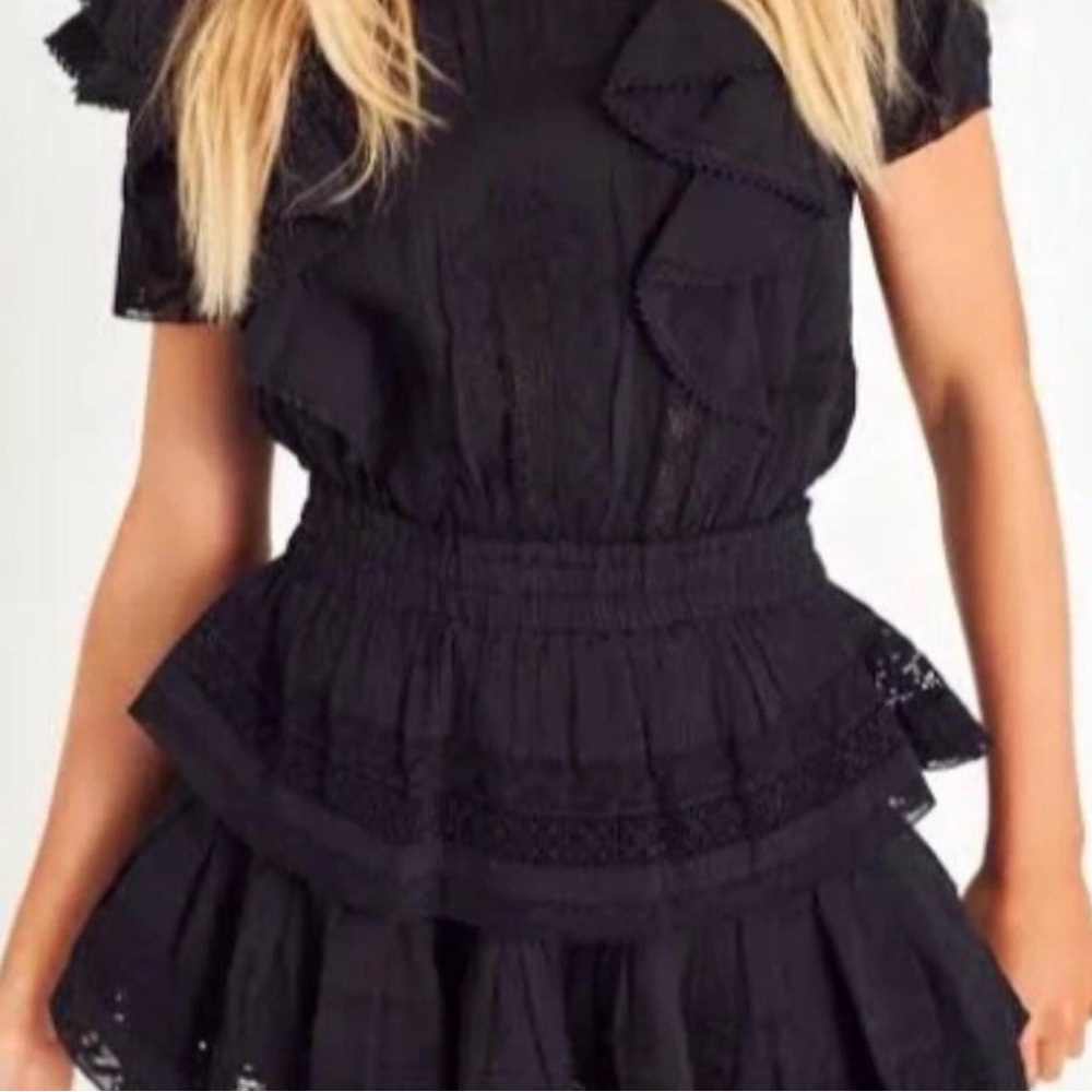 Black Ruffle Tiered Dress